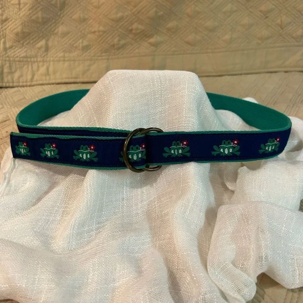 Leather Man preppy frog belt